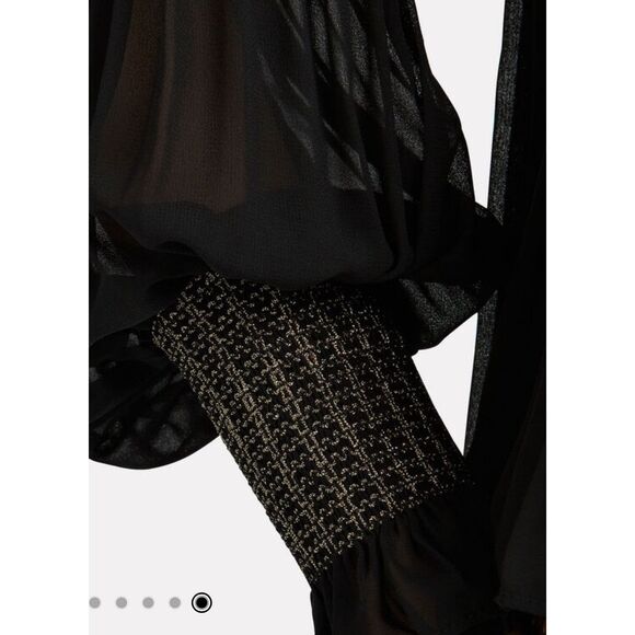 DEREK LAM 10 CROSBY Helena Pleated Chiffon Blouse size 2 - Picture 5 of 16